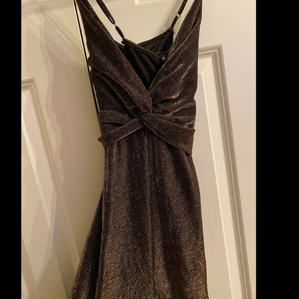 Gold and black pants romper